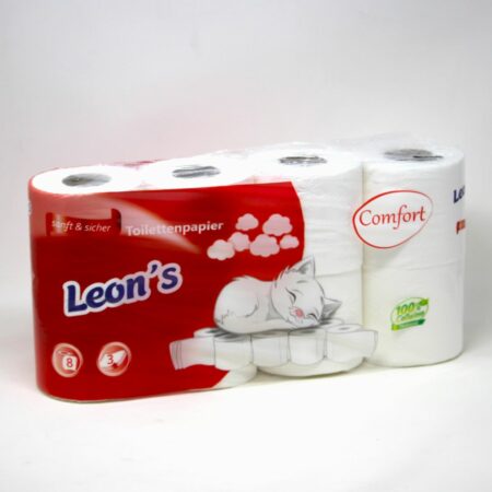 Toilettenpapier Leon's - 8x8 Rollen