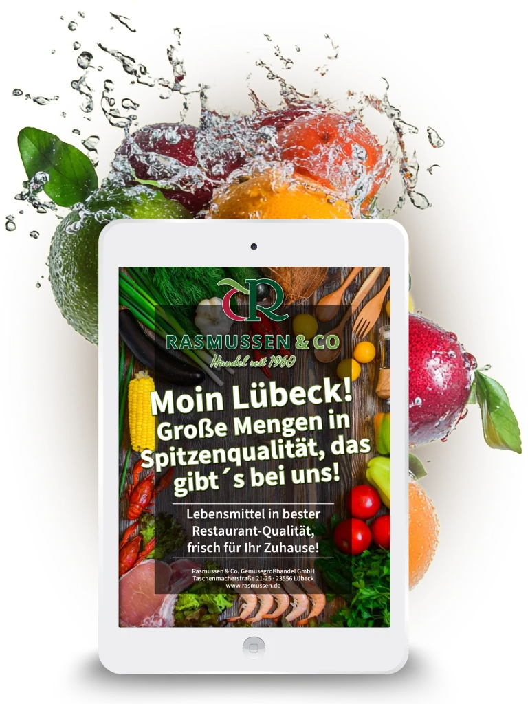 Tablet mit Großmengenangeboten Rassmussen & Co. - Großhandel Produktprospekt